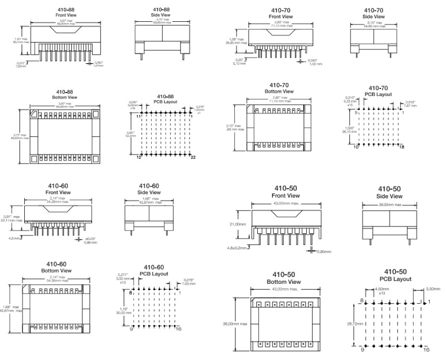 High power SMPS transformers, 500 watt to 5 kW Custom Transformers